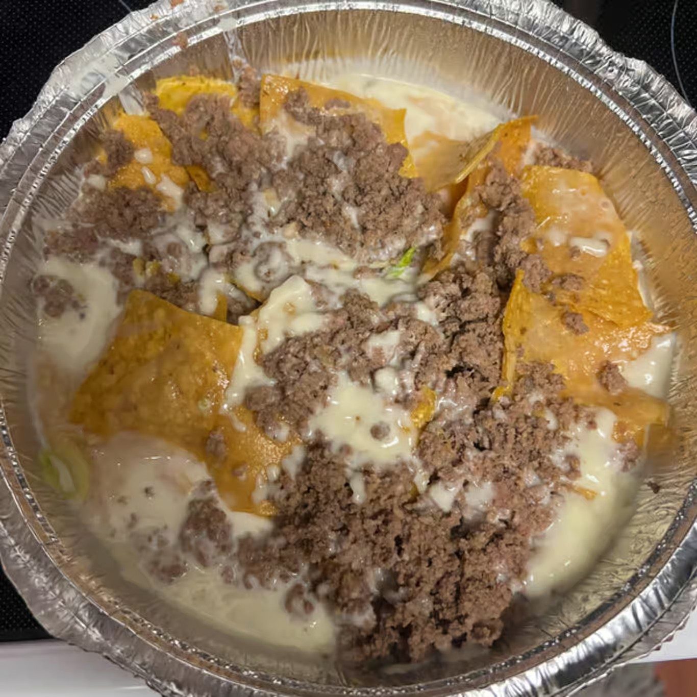 Chicken or Beef Nachos.